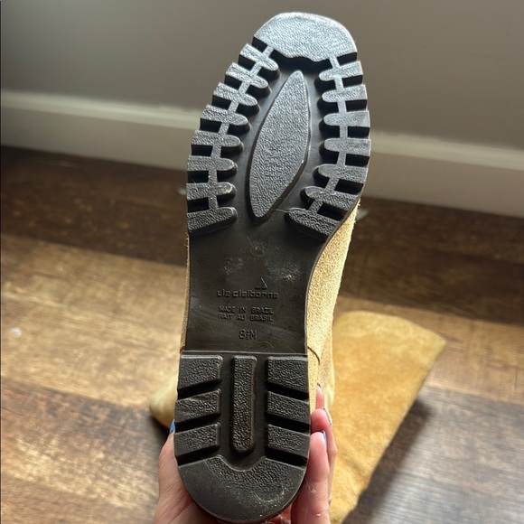 Liz Claiborne Leather Tan Suede Mid-Calf Boots - Picture 7 of 9